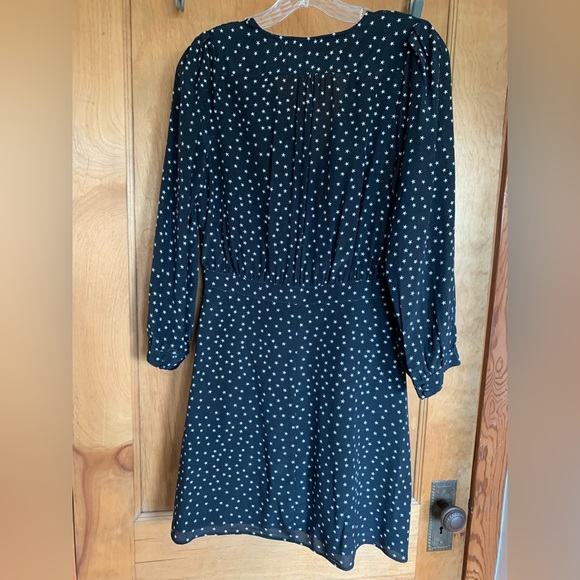 Madewell Wrap Dress, Black, size 4 - Picture 2 of 5